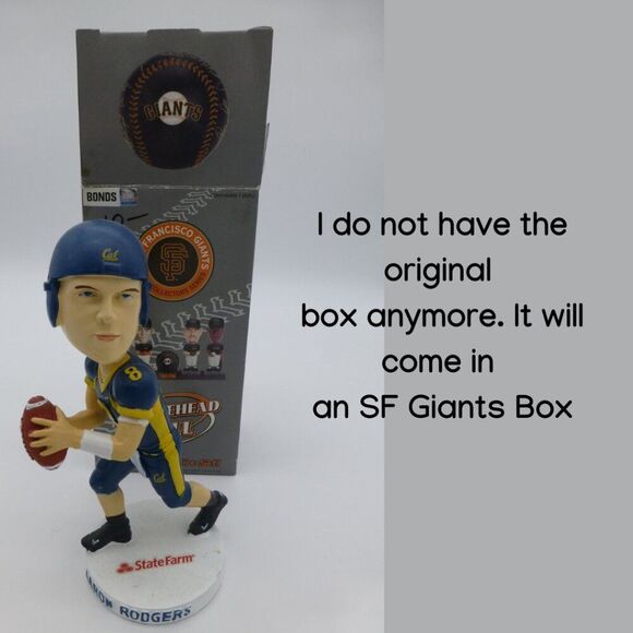 2013 Aaron Rodgers UC Berkeley Bobblehead with No Face Mask! - Picture 12 of 14